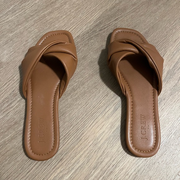 Brown J Crew Twisted Slide Sandal - Picture 3 of 4